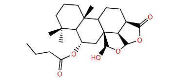 17b-Hydroxy-6a-butanoyloxy-15,17-oxidospongian-16-one
